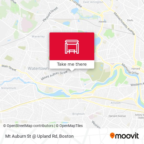 Mt Auburn St @ Upland Rd map