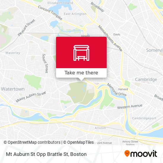 Mapa de Mt Auburn St Opp Brattle St