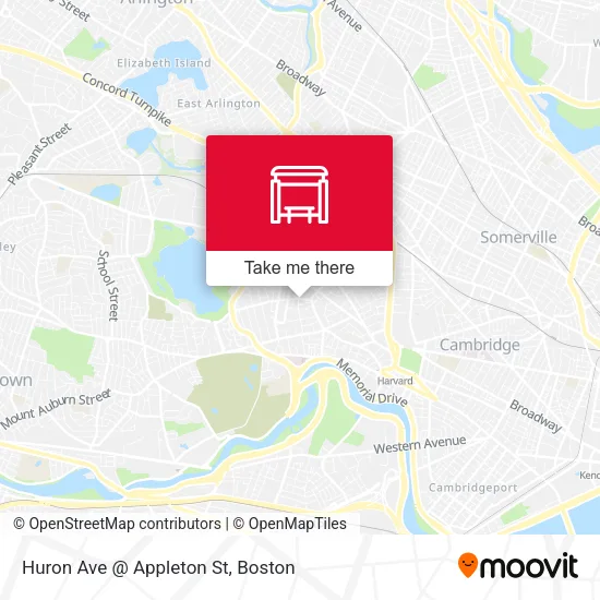 Huron Ave @ Appleton St map