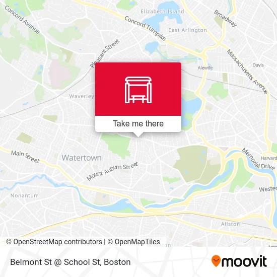 Belmont St @ School St map