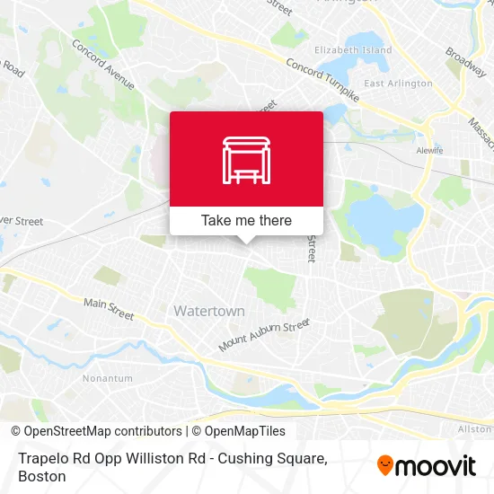 Trapelo Rd Opp Williston Rd - Cushing Square map