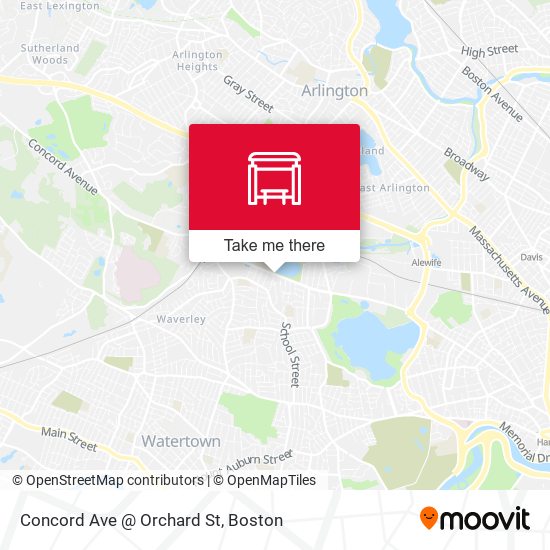 Concord Ave @ Orchard St map