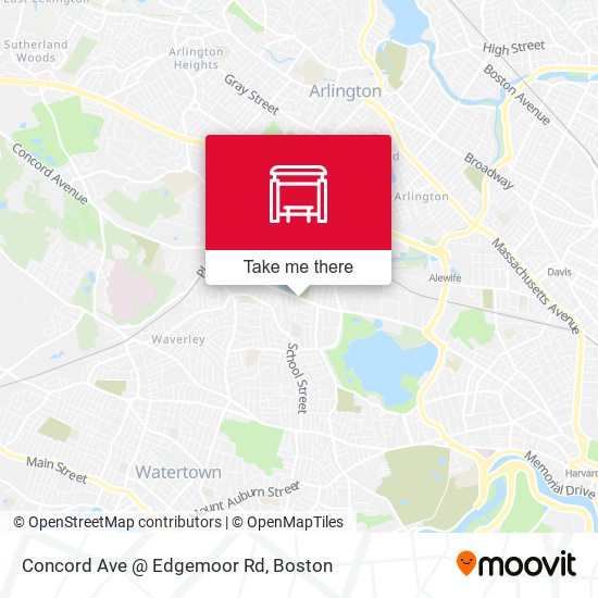 Concord Ave @ Edgemoor Rd map