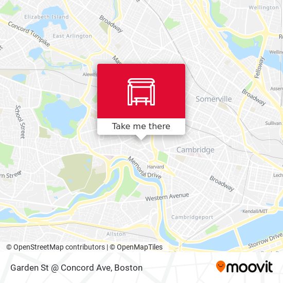 Mapa de Garden St @ Concord Ave