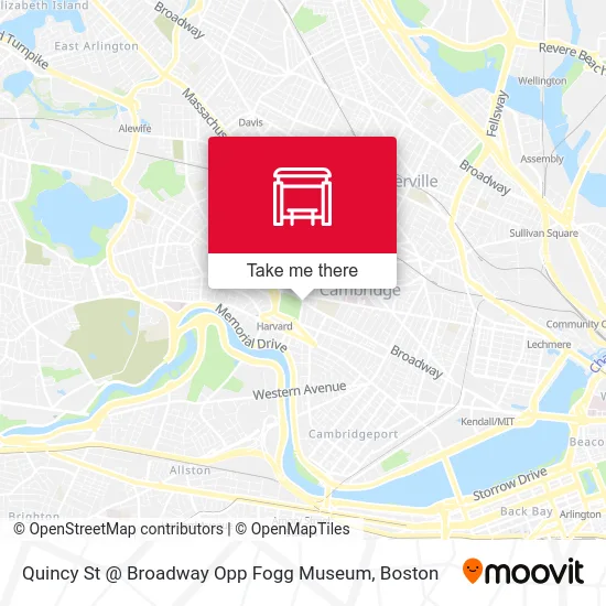 Quincy St @ Broadway Opp Fogg Museum map