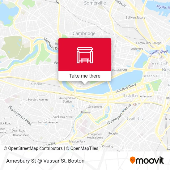 Mapa de Amesbury St @ Vassar St