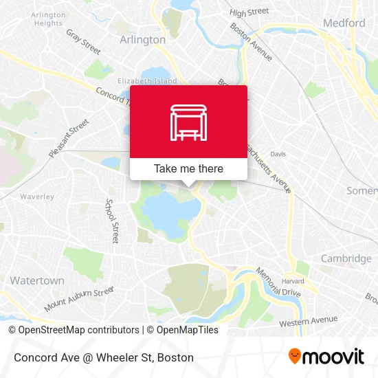 Concord Ave @ Wheeler St map