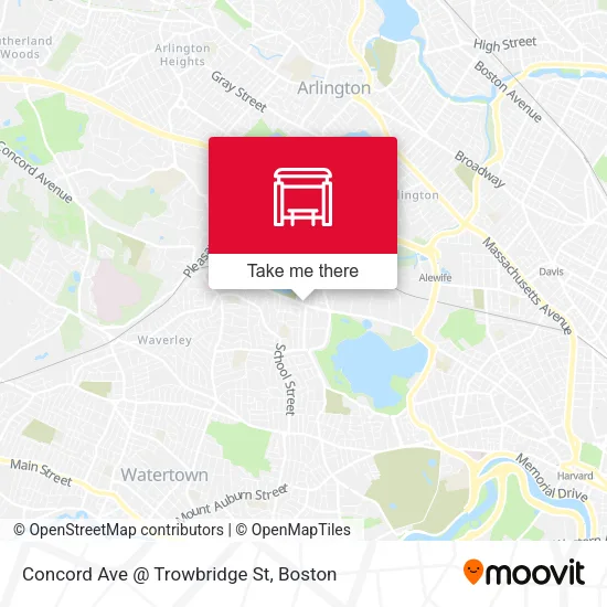 Concord Ave @ Trowbridge St map