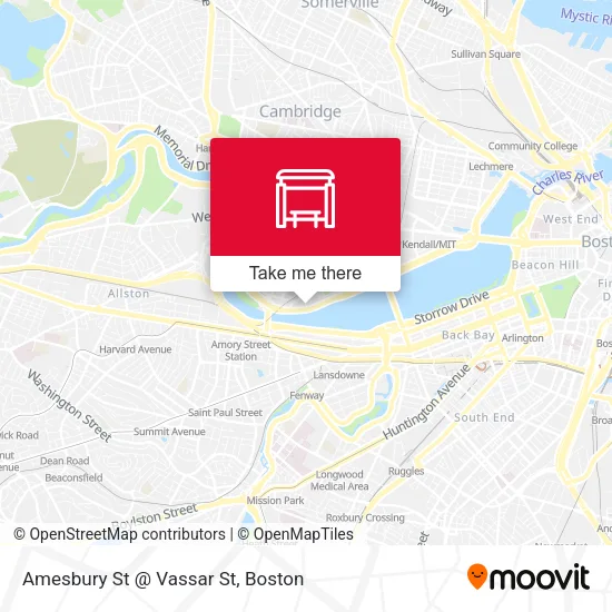 Mapa de Amesbury St @ Vassar St