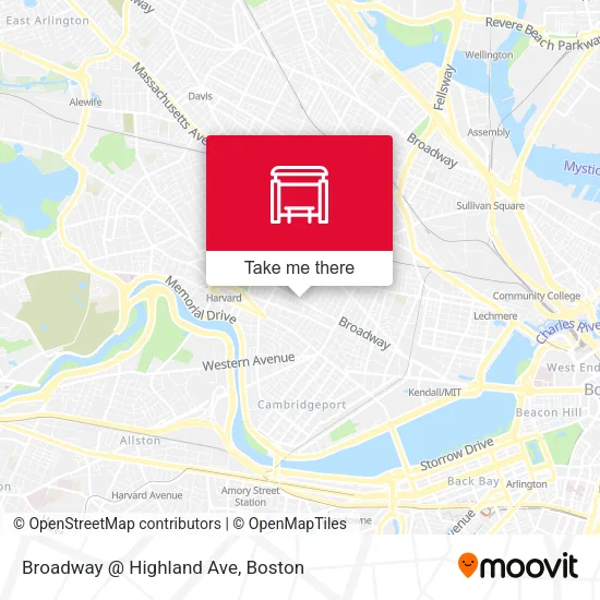Mapa de Broadway @ Highland Ave