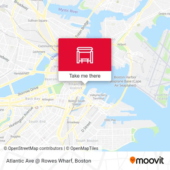 Atlantic Ave @ Rowes Wharf map