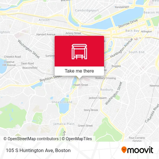 105 S Huntington Ave map