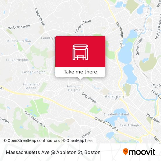 Massachusetts Ave @ Appleton St map