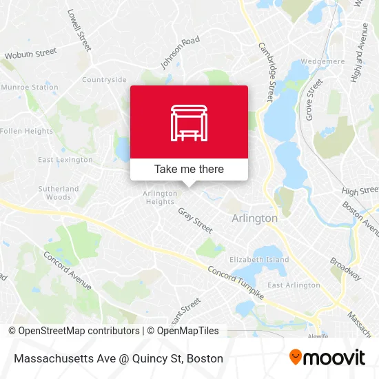 Massachusetts Ave @ Quincy St map