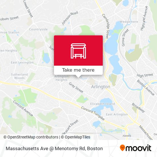 Massachusetts Ave @ Menotomy Rd map