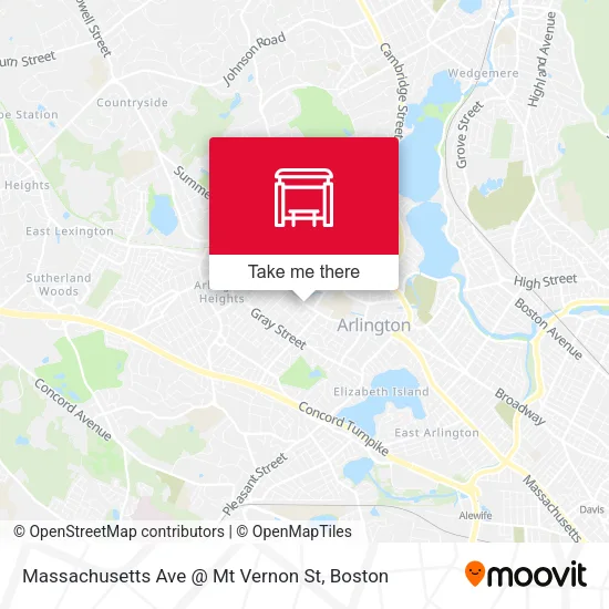 Massachusetts Ave @ Mt Vernon St map