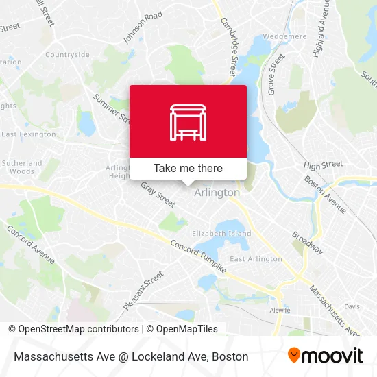 Massachusetts Ave @ Lockeland Ave map