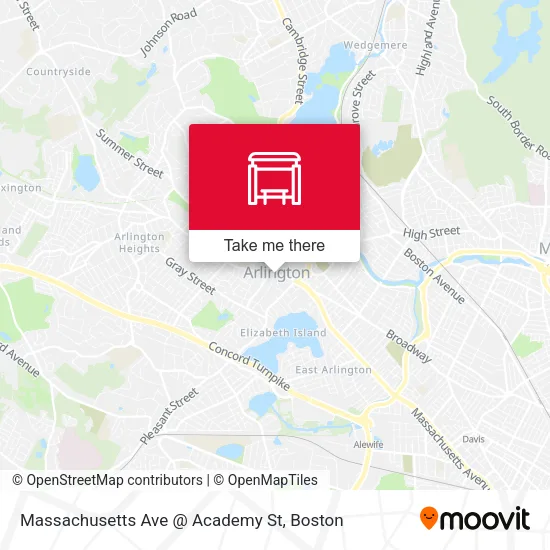 Massachusetts Ave @ Academy St map