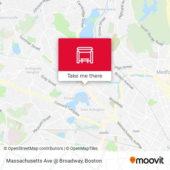 Massachusetts Ave @ Broadway map