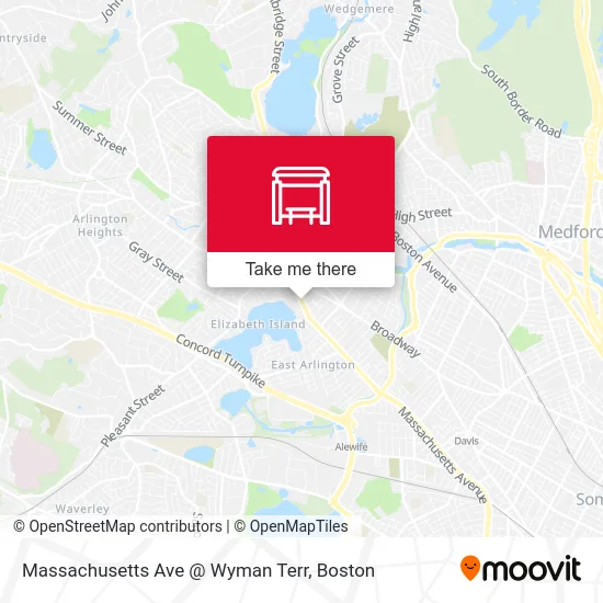 Massachusetts Ave @ Wyman Terr map