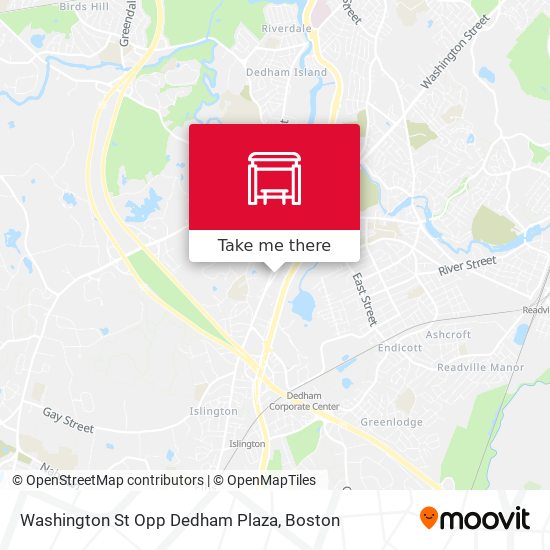 Washington St Opp Dedham Plaza map