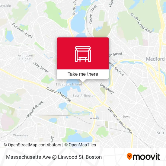 Mapa de Massachusetts Ave @ Linwood St
