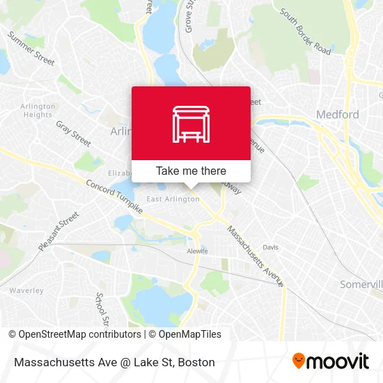 Mapa de Massachusetts Ave @ Lake St