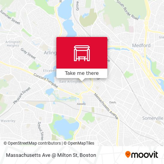Massachusetts Ave @ Milton St map