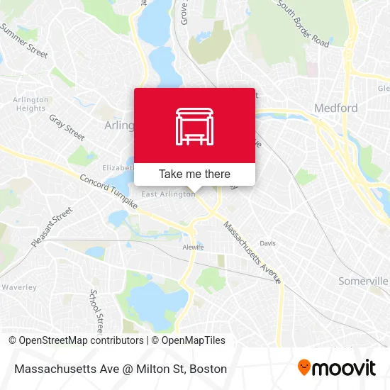 Massachusetts Ave @ Milton St map
