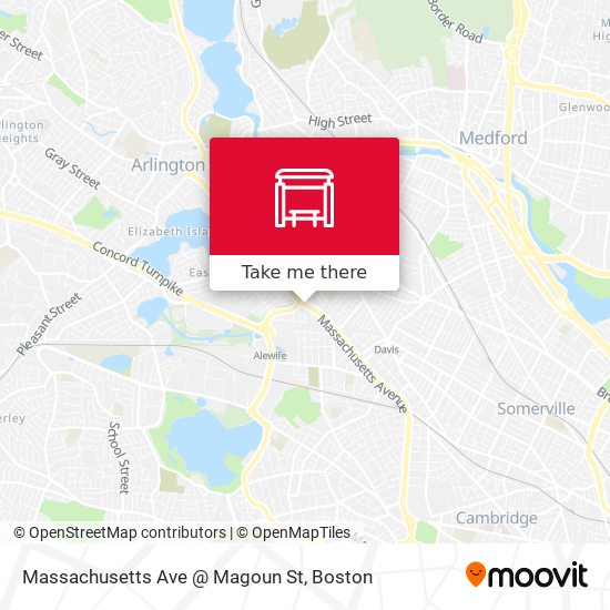 Massachusetts Ave @ Magoun St map