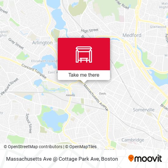 Mapa de Massachusetts Ave @ Cottage Park Ave