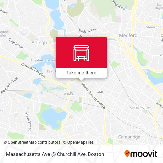 Mapa de Massachusetts Ave @ Churchill Ave