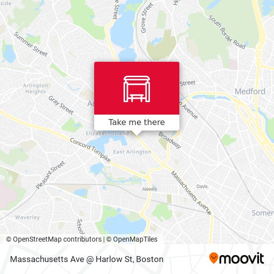 Massachusetts Ave @ Harlow St map