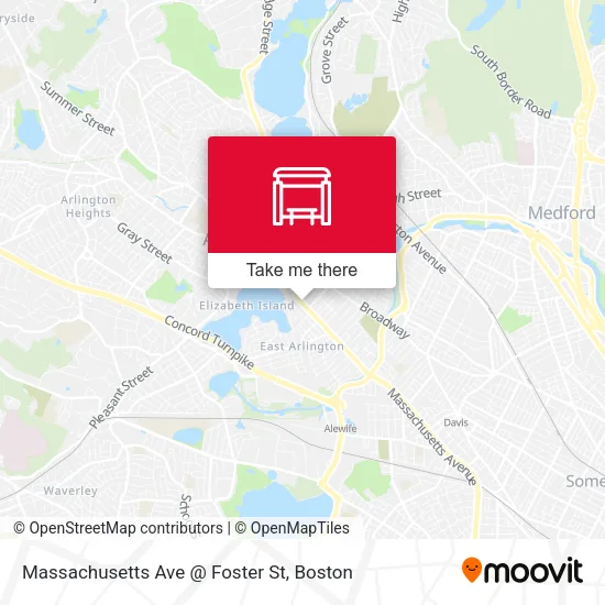 Mapa de Massachusetts Ave @ Foster St