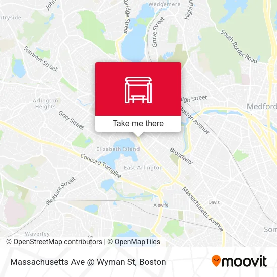 Mapa de Massachusetts Ave @ Wyman St