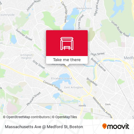 Massachusetts Ave @ Medford St map