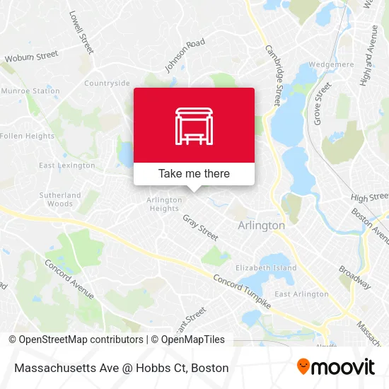 Massachusetts Ave @ Hobbs Ct map