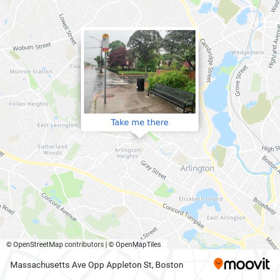 Mapa de Massachusetts Ave Opp Appleton St