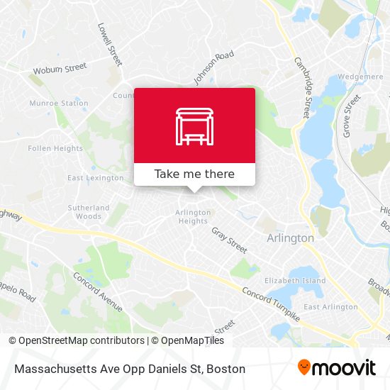 Mapa de Massachusetts Ave Opp Daniels St