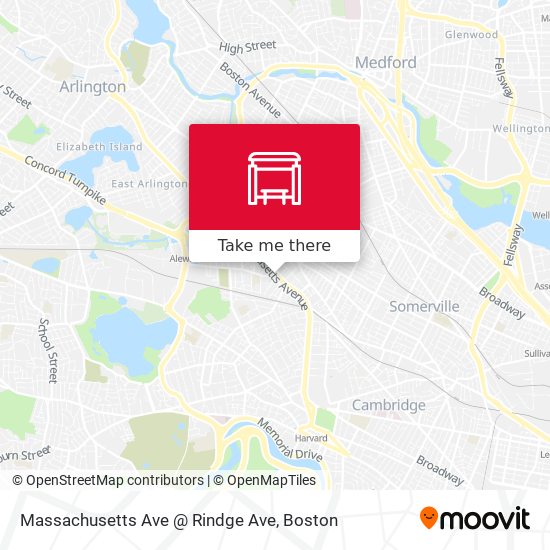 Massachusetts Ave @ Rindge Ave map