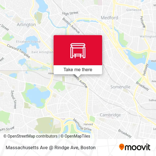 Mapa de Massachusetts Ave @ Rindge Ave