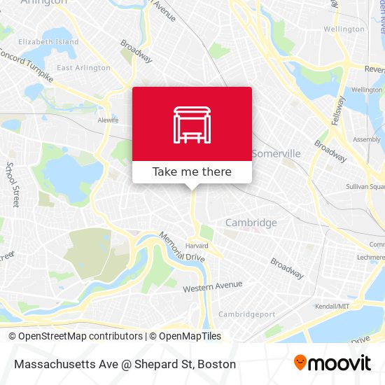 Massachusetts Ave @ Shepard St map