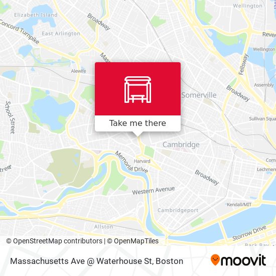 Massachusetts Ave @ Waterhouse St map