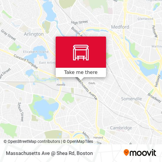 Massachusetts Ave @ Shea Rd map
