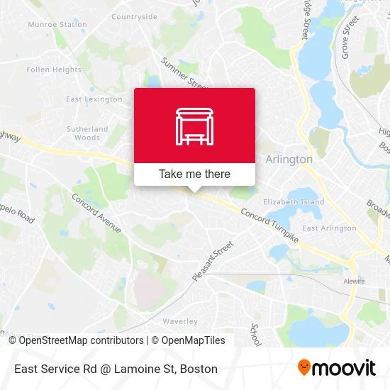 East Service Rd @ Lamoine St map