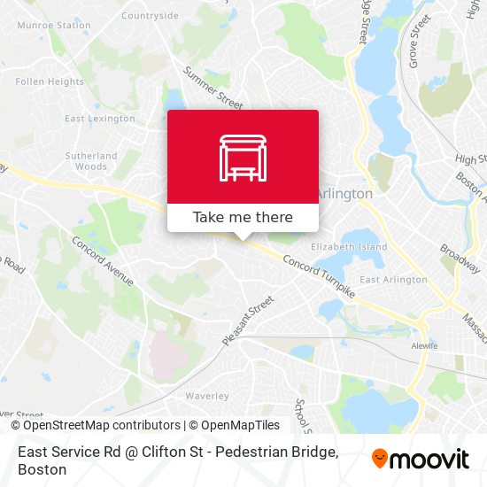Mapa de East Service Rd @ Clifton St - Pedestrian Bridge