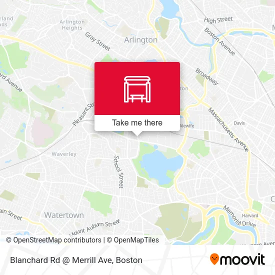 Blanchard Rd @ Merrill Ave map