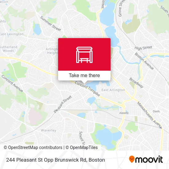 Mapa de 244 Pleasant St Opp Brunswick Rd