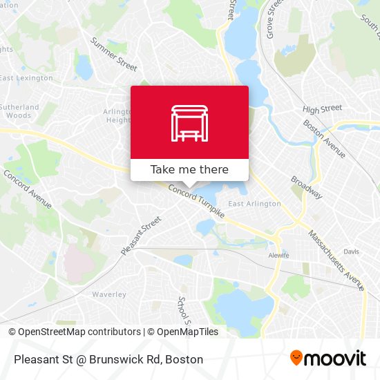 Mapa de Pleasant St @ Brunswick Rd