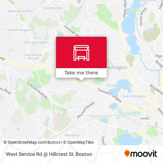 West Service Rd @ Hillcrest St map